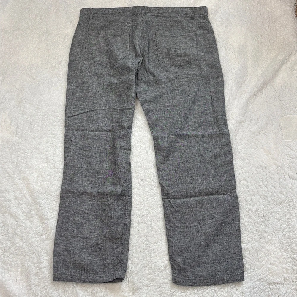 Calvin Klein Gray Pants linen blend lightweight size 38 x 32